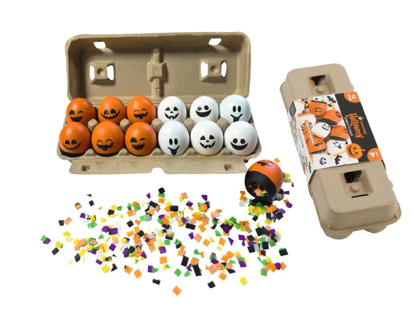 Cascaregg Holloween Confetti Eggs Cascarones,Party Decoration Fun Kids Toy Factory Direct Wholesale Halloween Toy