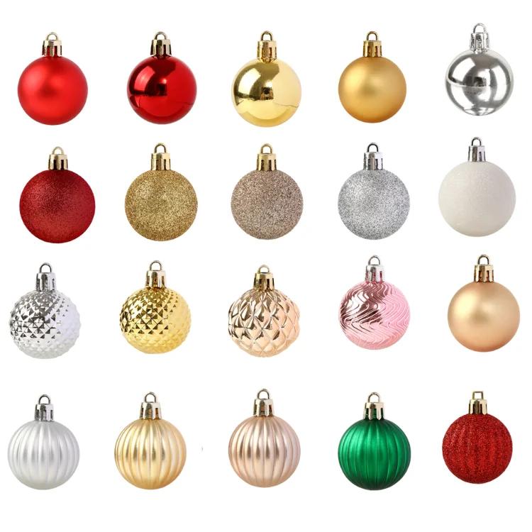 Bolas navideñas colgantes de colores de 4 cm, venta directa de fábrica de Cascaregg al por mayor. Decoraciones para fiestas navideñas.