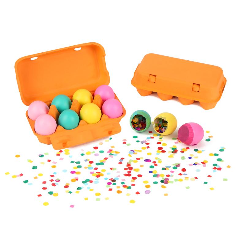 8CT Easter Decorative Confetti Eggs (Cascarones) Gift Surprise Eggs for Boys and Girls