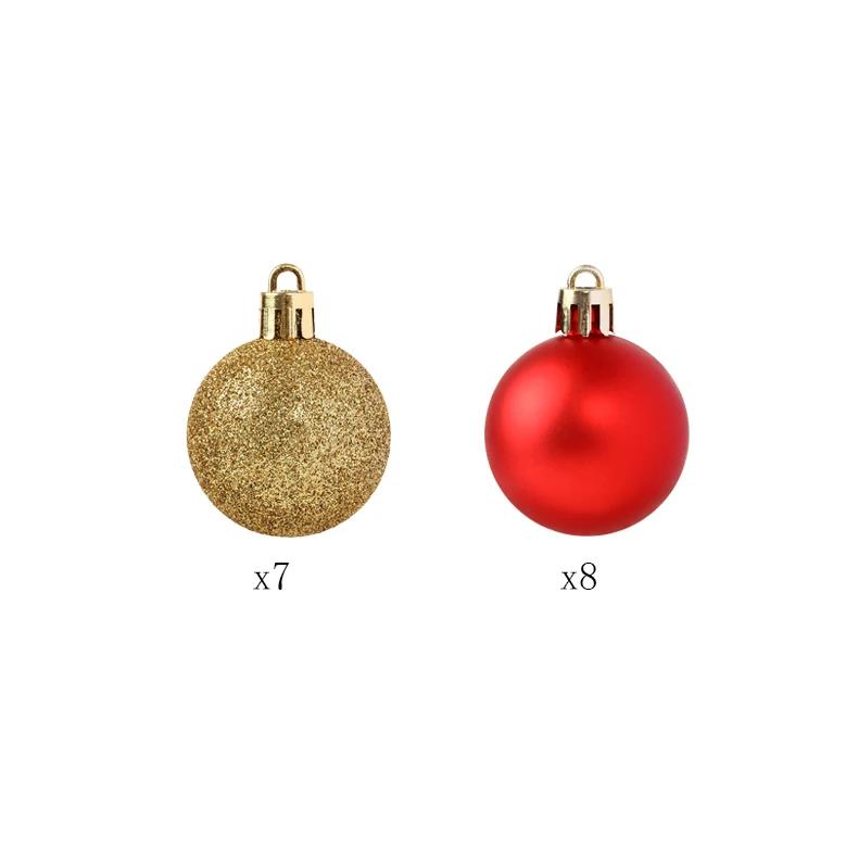 Cascaregg 1.57" Red Gold Shatterproof Hanging Christmas Ornaments Balls Shiny Xmas Tree Holiday Wedding Mardi Gras Party Plaque